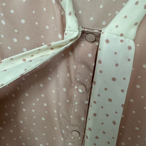 Jason Wu for Target Light Pink and White Polka Dot Blouse (Size: XS) - Picture 5 of 8